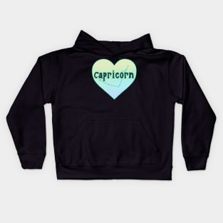 Capricorn Constellation Heart Kids Hoodie